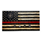 Thin Red Line Firefighter 9mm Casing Challenge Coin Display Flag