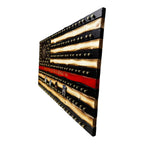Thin Red Line Firefighter 9mm Casing Challenge Coin Display Flag