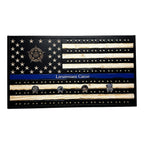 Thin Blue Line 9mm Casing Challenge Coin Display Flag