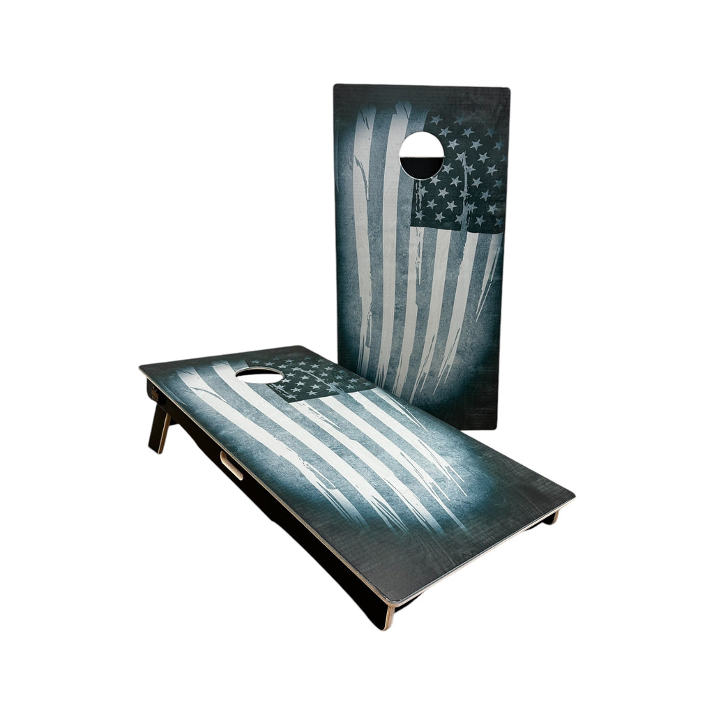 Star Spangled Grey Cornhole Set