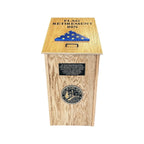 american flag retirement bin wooden drop box for proper flag disposal patriotic decor