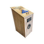 wooden american flag retirement box for lobby fire station police department display