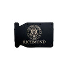 Breacher Rustics black aluminum RFID wallet with United States Army logo and personalization. Features money clip.