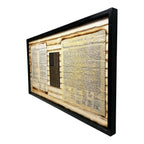 Breacher Rustics black framed wooden flag featuring the Declaration of Independence and Constitution with a battle-worn look.