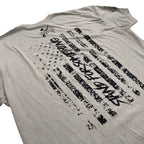 Breacher Rustics heather grey t-shirt with distressed American flag graphic and