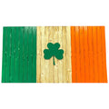 Breacher Rustics wooden Irish flag with a 3D green shamrock and a battle-worn finish.