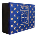Breacher Rustics  wooden concealment box with engraved stars and custom logo. airborne concealment box custom logo wooden RFID locking hidden storage box military patriotic gun concealment usa made