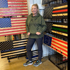 Breacher Rustics OD green cotton blend pullover hoodie with front muff pocket and logo. Comfortable for everyday wear.