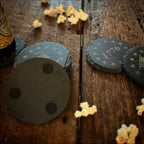 Breacher Rustics Patriot Pack round slate coasters with patriotic symbols like the USA flag and "1776".
