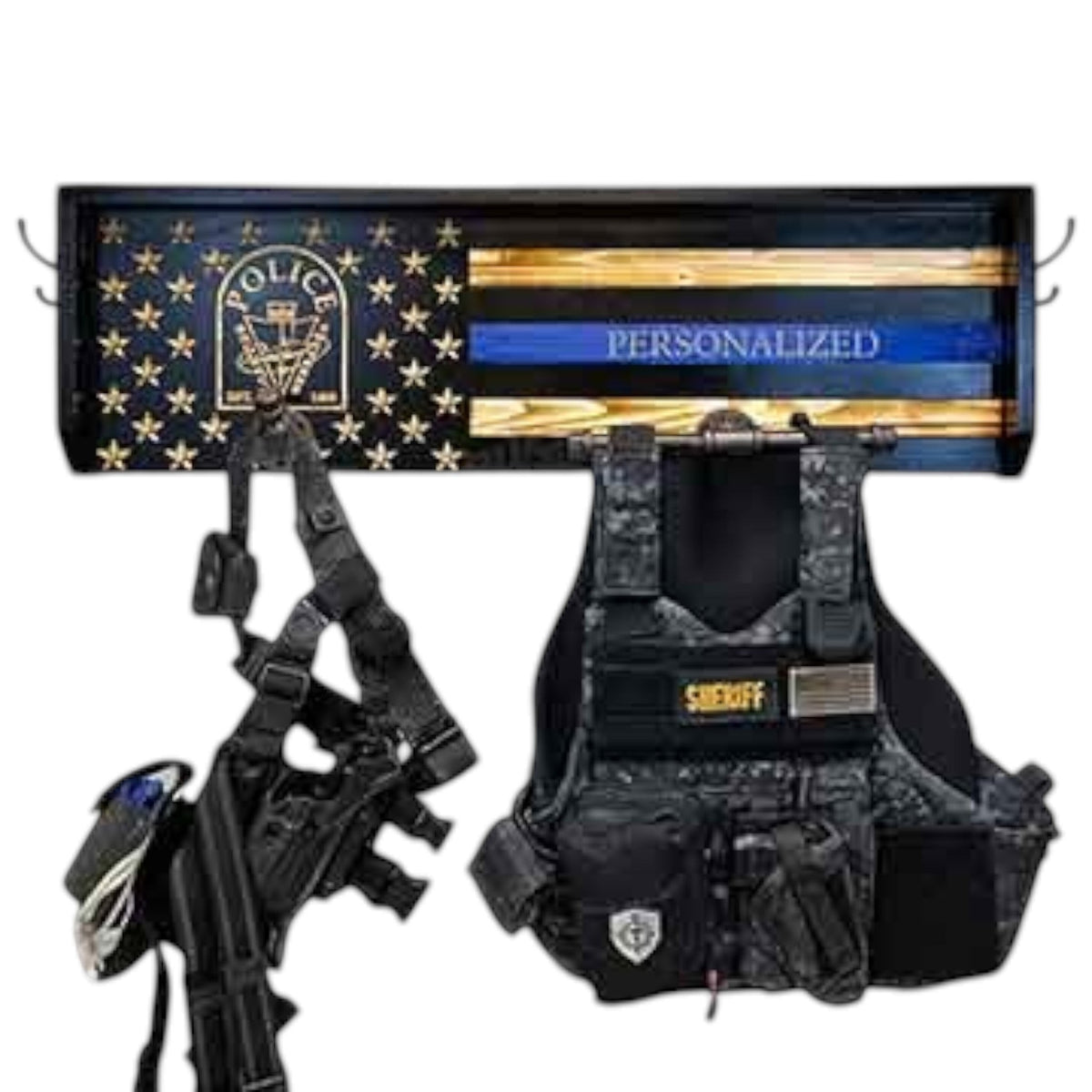 Cop Gear Rack Gear Racks for LEO, Firefighters, Corrections Officers | Made in USA ...