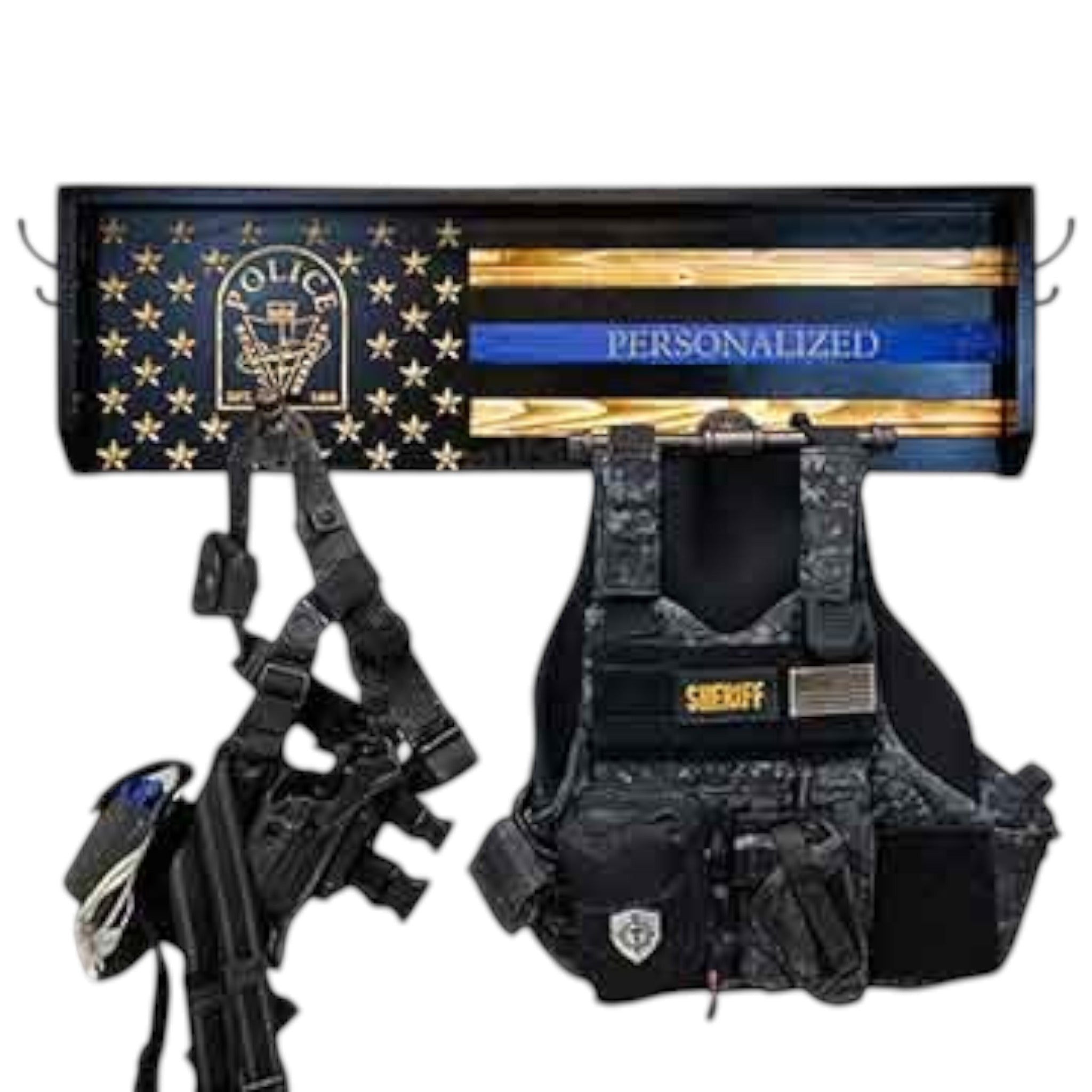 Custom Police Gear Rack For DUTY BELT & VEST