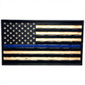 Breacher Rustics Thin Blue Line wooden American flag with carved stars and a blue stripe. Black and natural wood finish. thin blue line wooden flag handmade american flag wall art police tribute patriotic decor law enforcement support usa made police officer tribue retirement flag custom logo sheriff