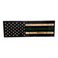 Breacher Rustics Thin Green Line Flag coat rack with 5 hooks, made of wood with carved stars and green stripe. thin green line police coat rack wooden wall mounted hook rack conservation officer tribute first responder entryway organizer usa made military border patrol