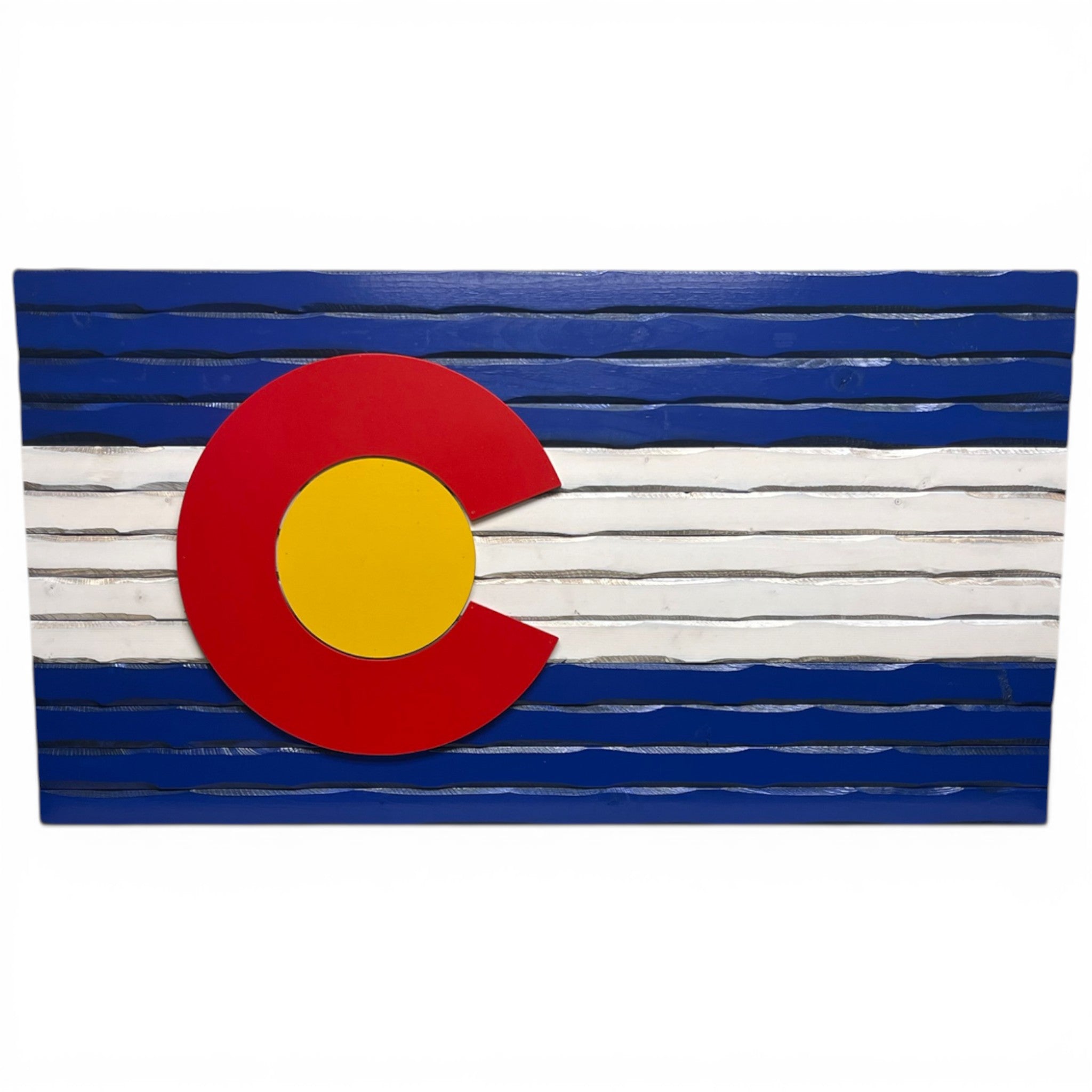 State of Colorado Wooden Flag