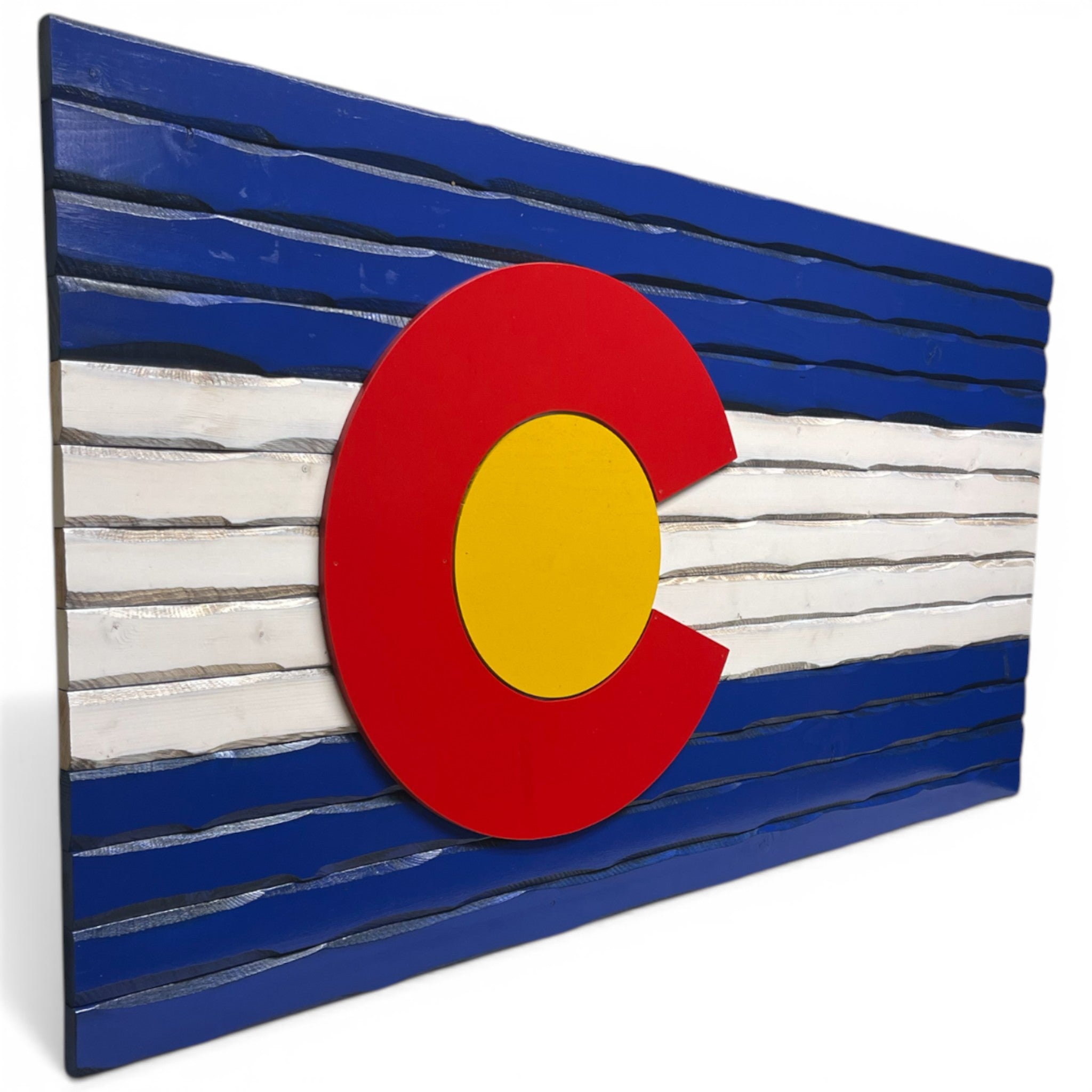 State of Colorado Wooden Flag