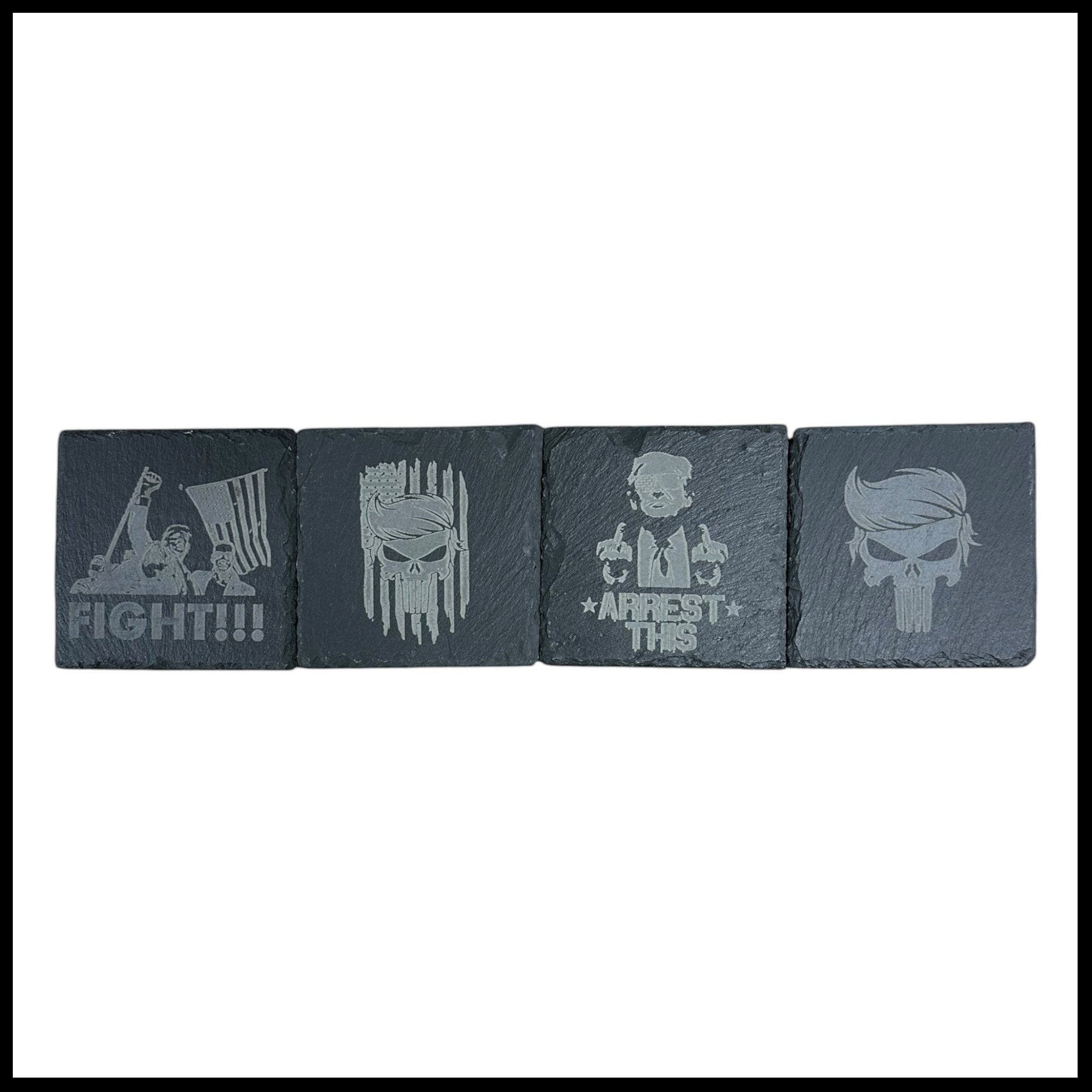 patriotic slate coasters american flag style drink coaster set for rustic home bar or man cave decor