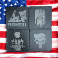 trump coaster set patriotic slate coasters set of 4 rustic drink coasters american themed bar decor