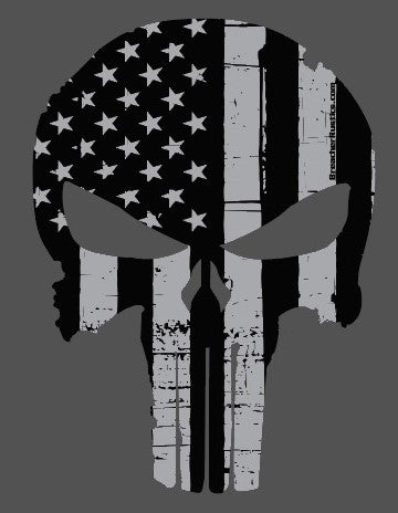 6" Black and Grey Punisher Decal