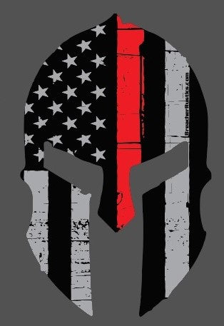 6" Thin Red Line Spartan Decal