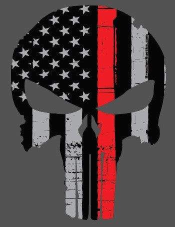 6" Thin Red Line Punisher Decal