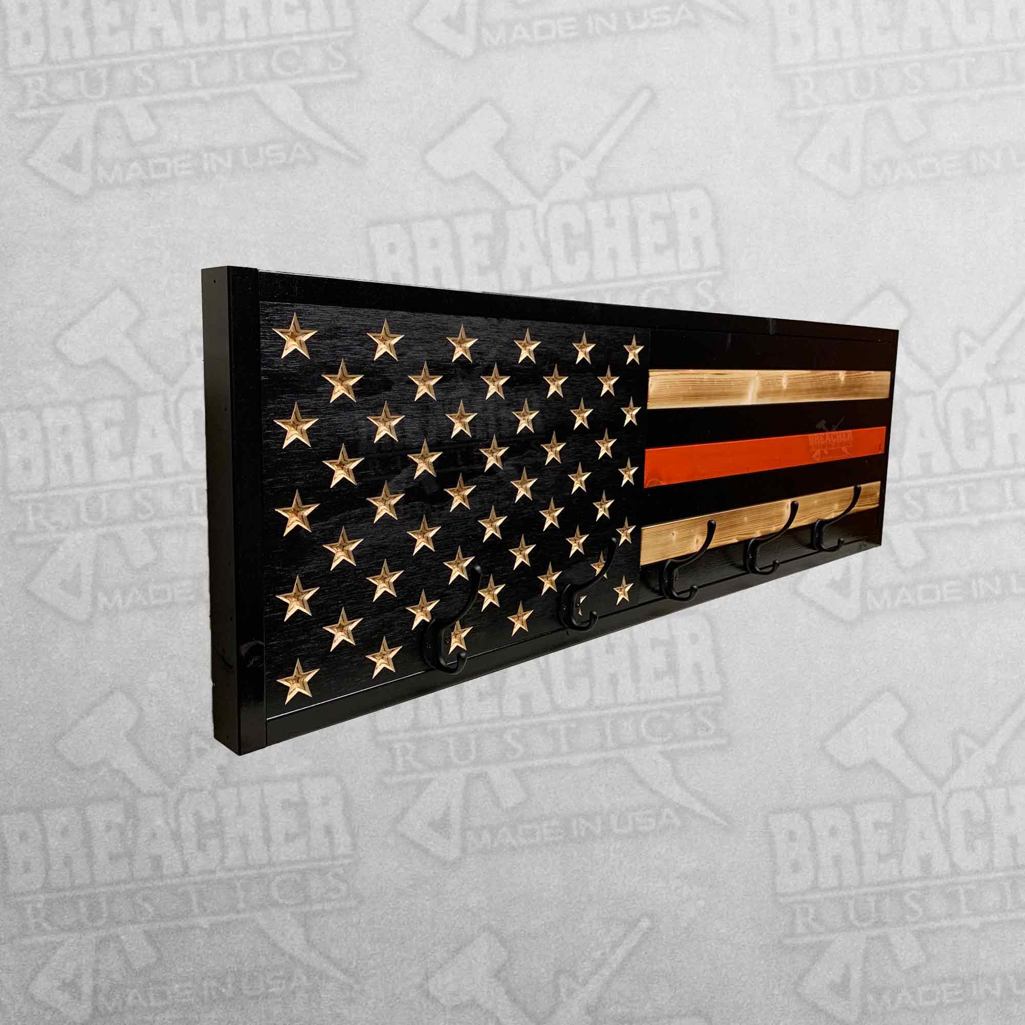 Thin Red Line Flag Coat Rack Breacher Rustics Stand For Something