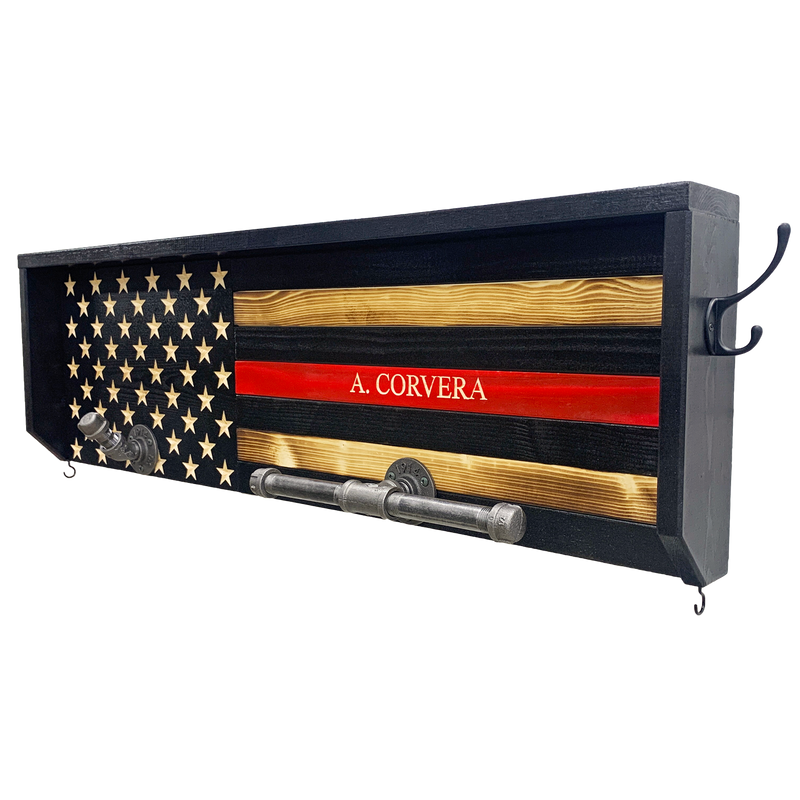 Thin Red Line Coat Rack - Gear Rack – Breacher Rustics- Stand For ...