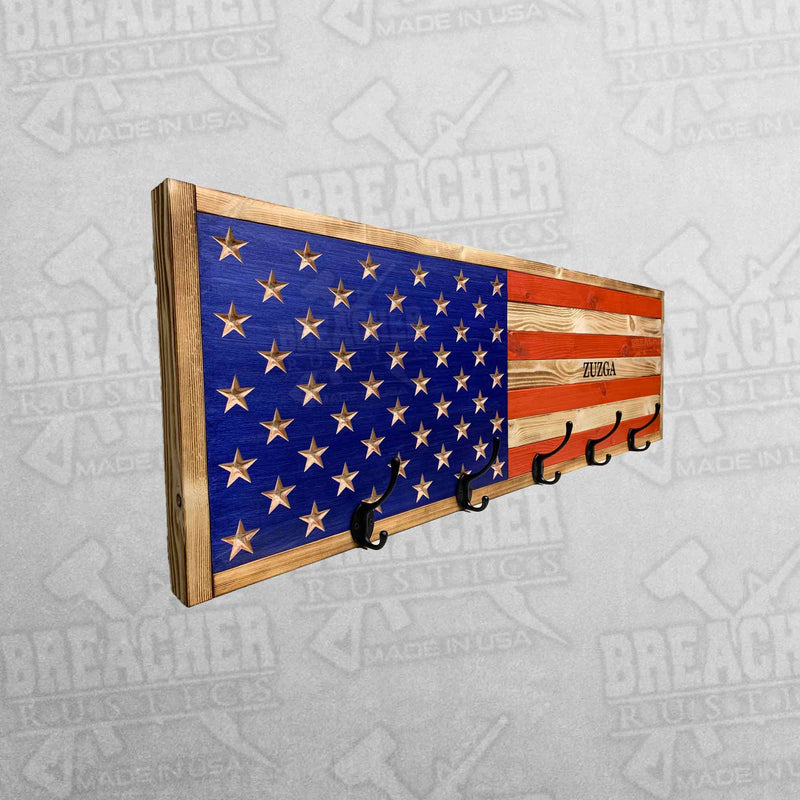 American Flag USA Coat Rack