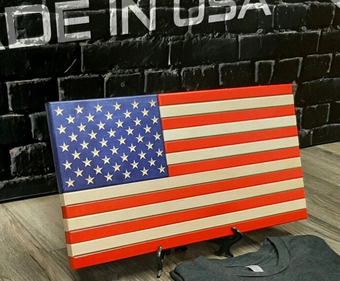 USA Desktop Wood Flag