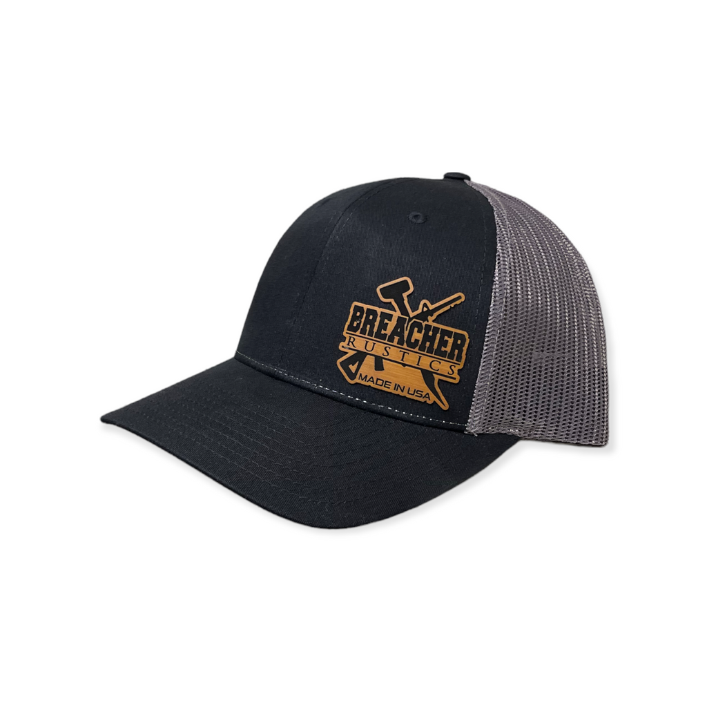 Black Breacher Hat with Leather Patch