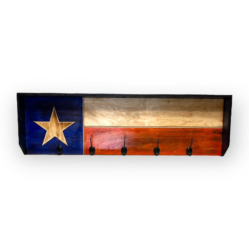 Texas Flag Coat Rack - Gear Rack