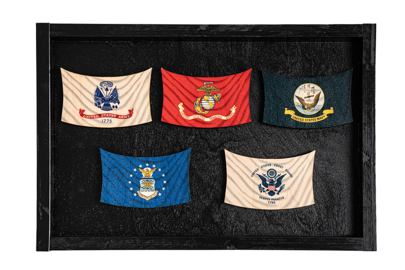Draped Armed Forces Flag Collection